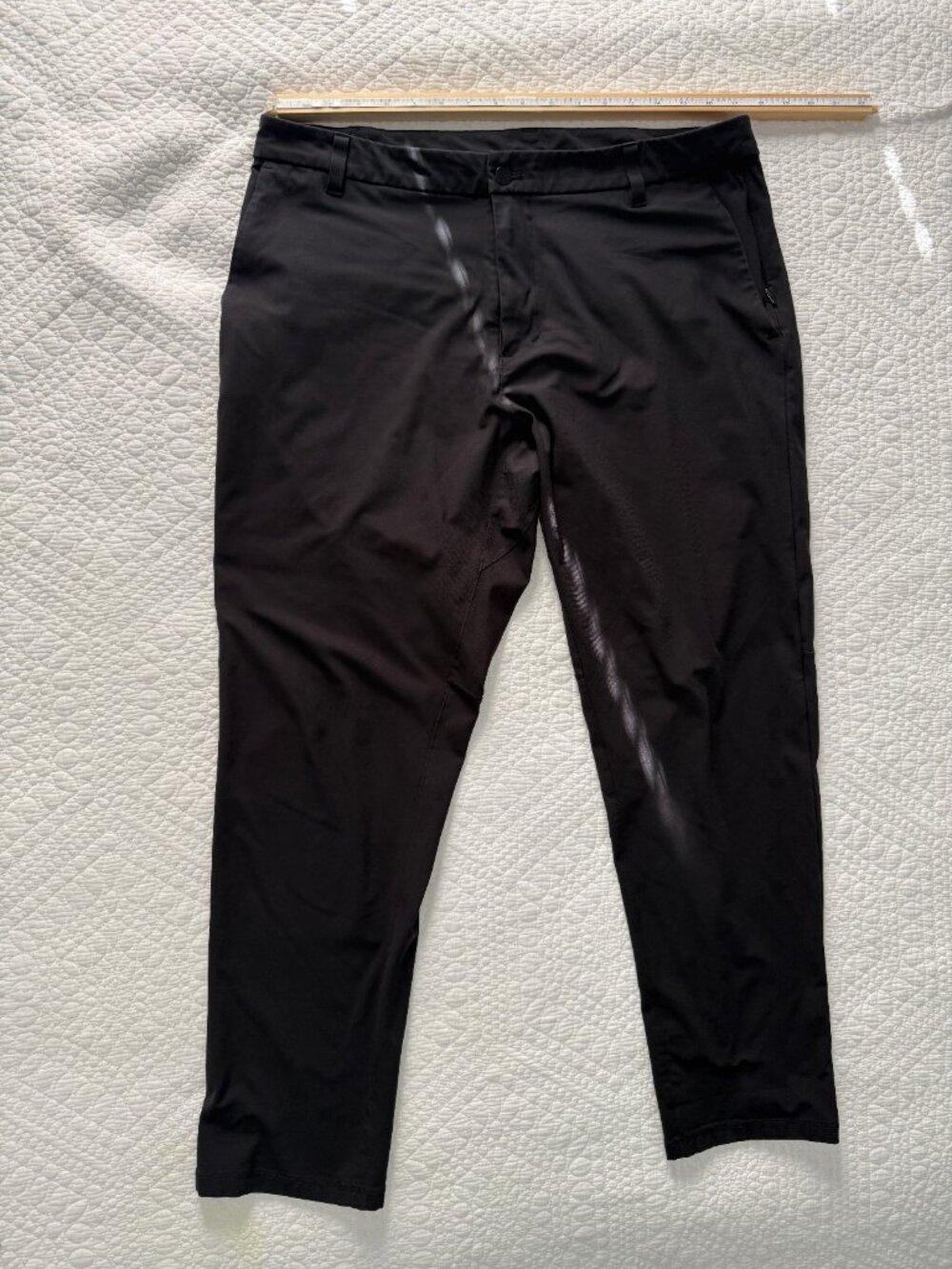 Lululemon Commission Pant Slim Fit Warpstreme Black Men's Size 36